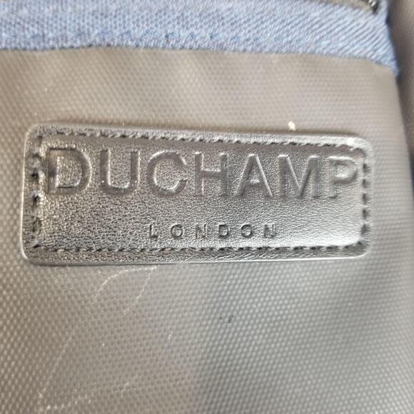 Duchamp London Backpack Navy Blue Black Two Tone Daypack Rucksack Zip Pockets - Picture 4 of 9